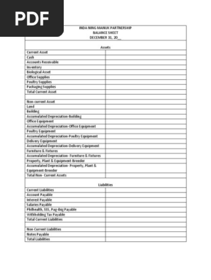 Balance Sheet