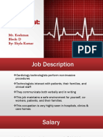 Cardiology Technologist Career Project Grade 11