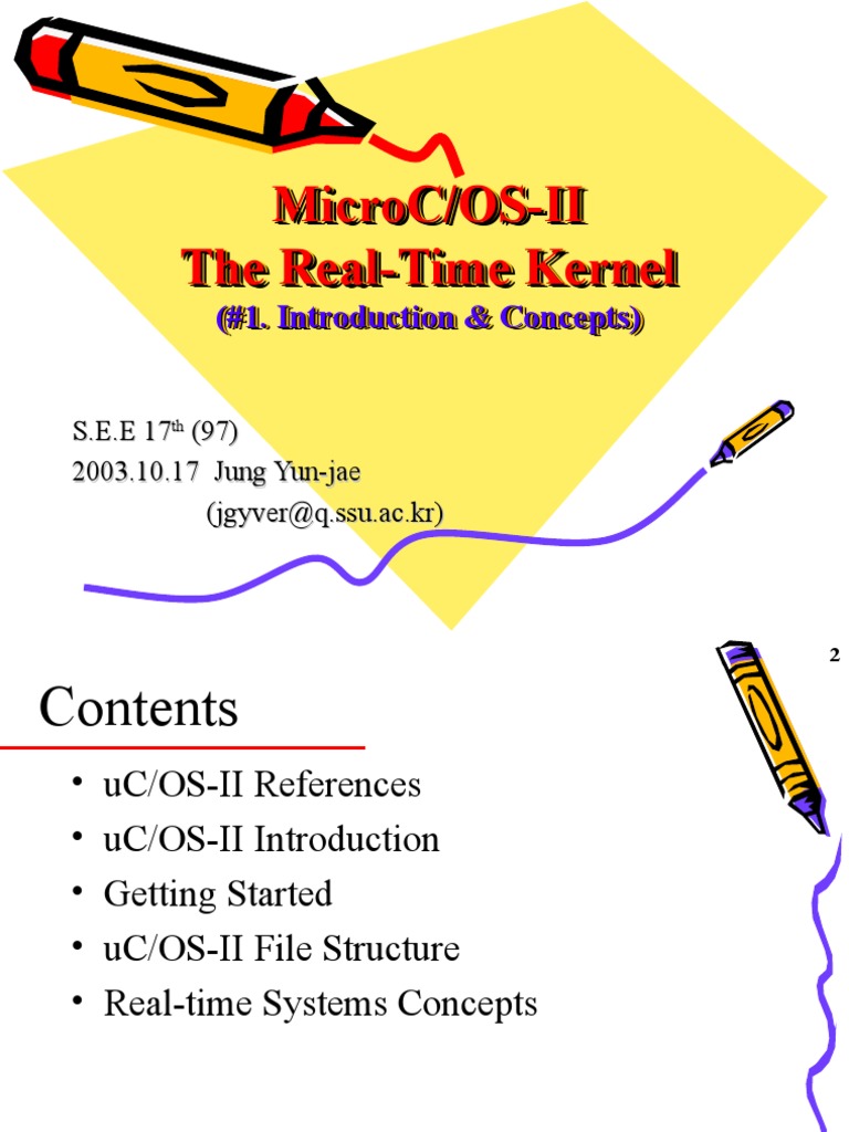 コンピュータ・IT MicroC/OS-II The Real-Time Kernel Overview of uC/OS-II Real-Time Kernel | PDF | Scheduling