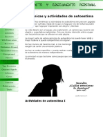 Actividades de Autoestima Para El Tratamiento Con BULIMIA