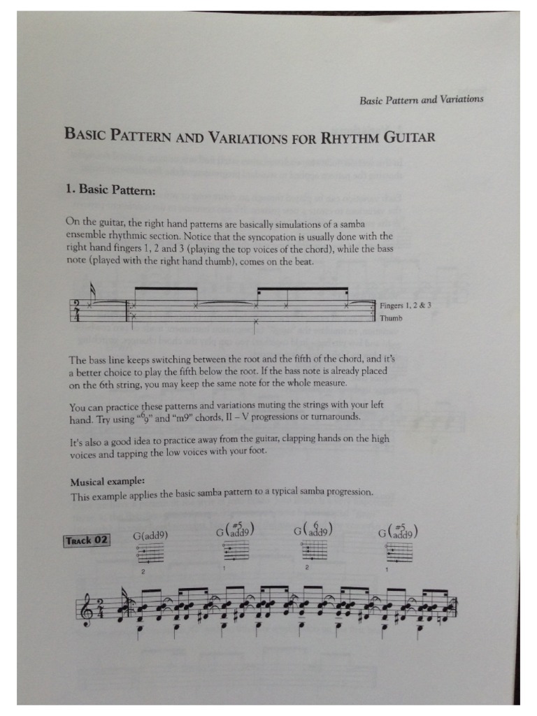 Basic Pattern and Variations For Samba | PDF