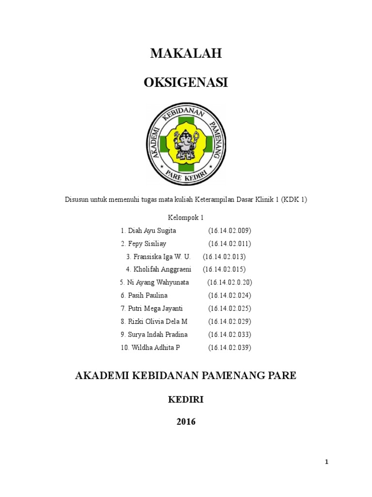 Makalah Oksigenasi Bu Atik | PDF