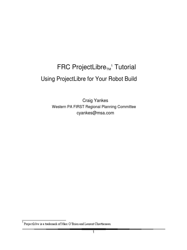 ProjectLibre Tutorial PDF | PDF | Robot | Robótica