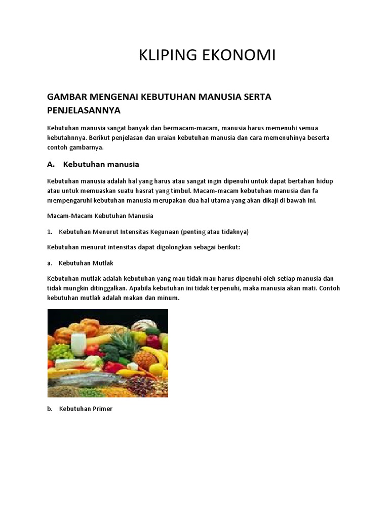 Kliping Kegiatan Ekonomi - Pembahasan Soal