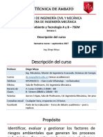 Semana 1 - Medioambiente - Descripcion Del Curso