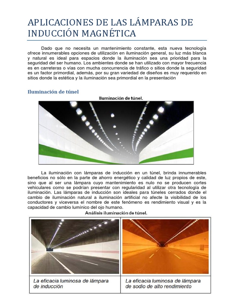 Aplicaciones de Las Lámparas de Inducción Magnética (1