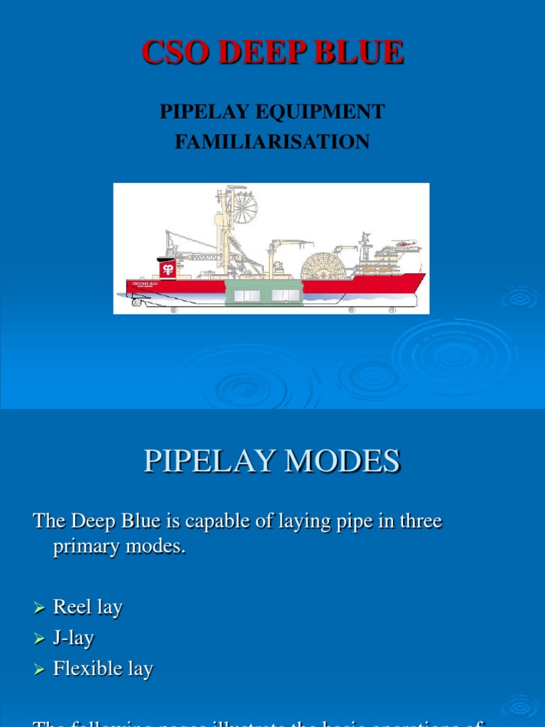 Pipelay Equipment Familiarisation PDF Crane (Machine) Pipe (Fluid Conveyance)