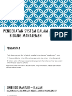 Pendekatan System Dalam Bidang Manajemen1