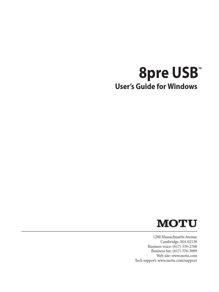8pre USB Manual Win | Usb | Electrical Connector