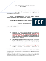 Magna Carta For Residential Electric Consumers (As Amended)