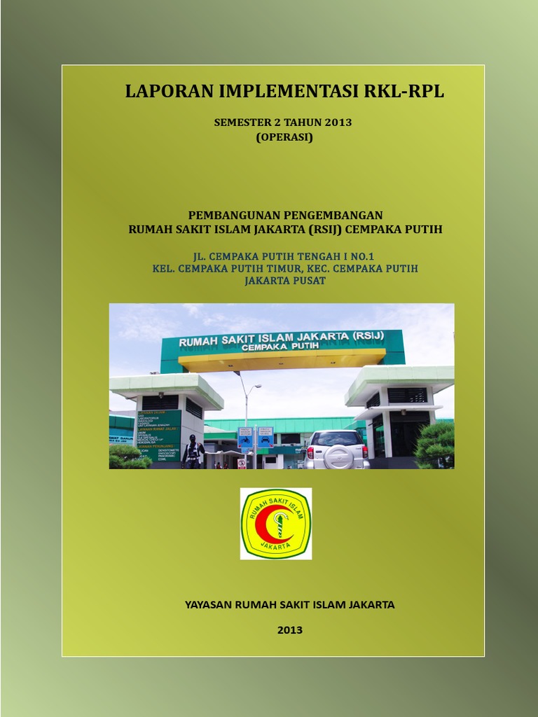 Contoh Laporan Rkl Dan Rpl Rumah Sakit Sekitar Rumah