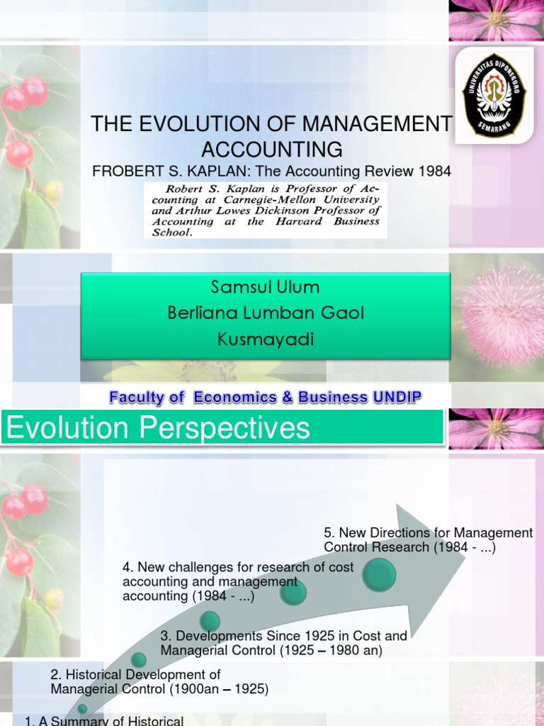 evolution of management accounting essays