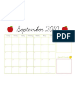 September Free Calendar