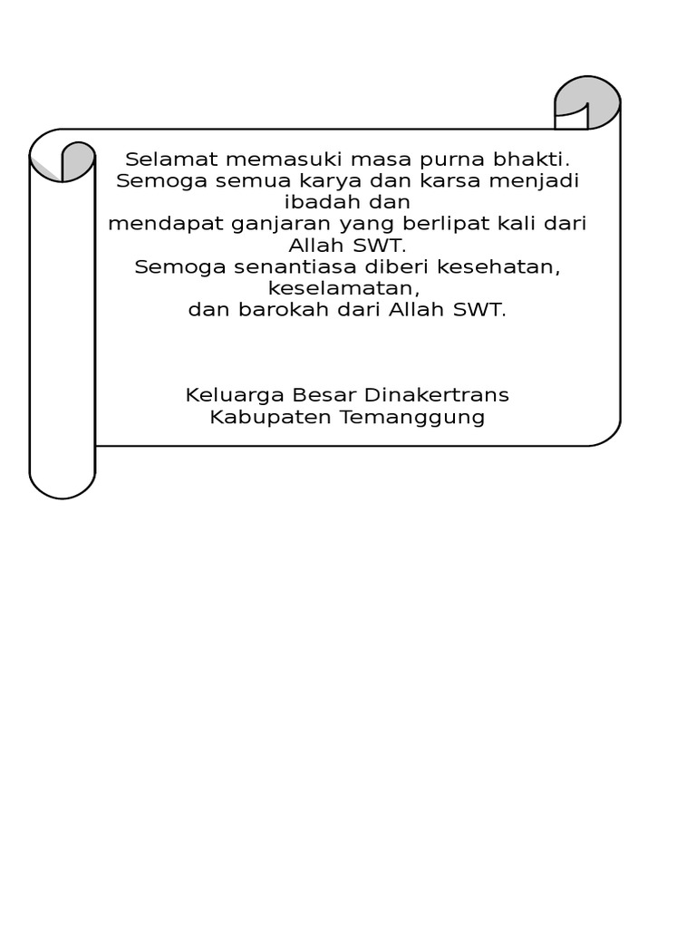 Ucapan Pensiun | PDF