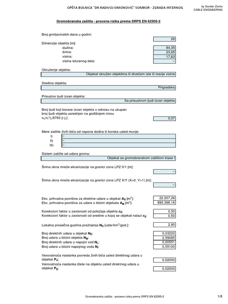 Procena Rizika SRPS en 62305-2 - 2013 | PDF