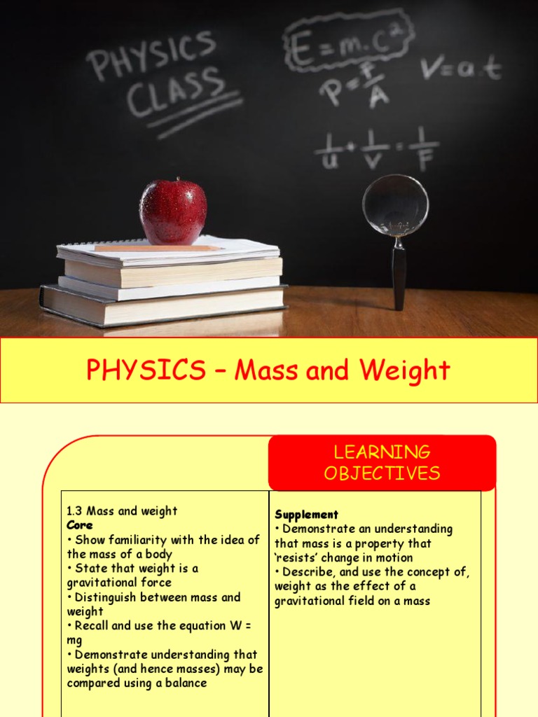 Understanding Mass and Weight | PDF | Weight | Mass