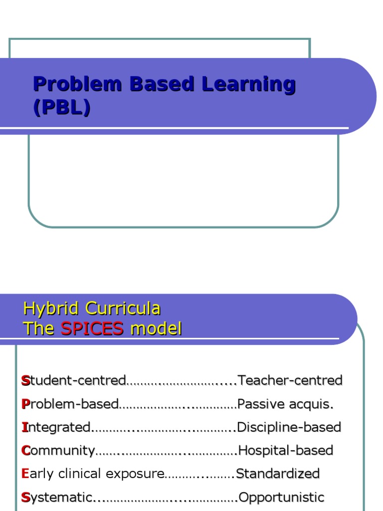 Problem Based Learning (PBL) Revisi 2009 | PDF | Quality Of Life | Learning
