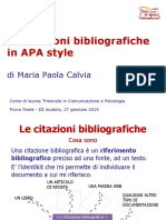 Apa - Citazione Bibliografiche