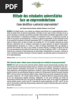 Atitude Dos Estudantes Universitários Face Ao Empreendedorismo