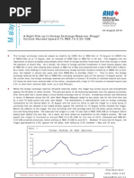 Economic Highlights - A Slight Pick-Up in Foreign Exchange Reserves, Ringgit Outlook Revised Upward To RM3.10-3.20/US$ - 23/08/2010