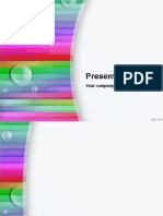 A PPT Template With Rainbow Lines