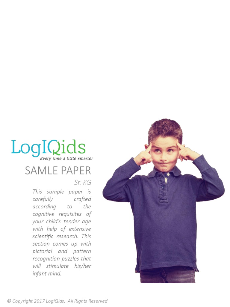 Logiqids Sample Paper KG Final PDF All Rights Reserved Critical