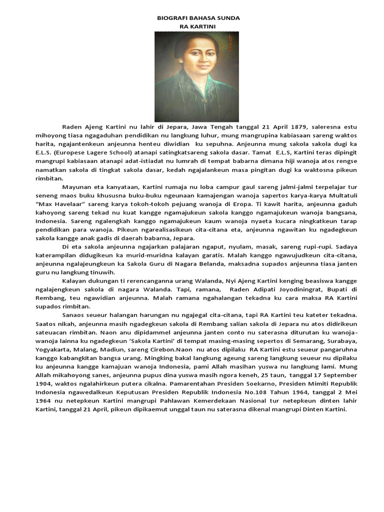 Contoh Biografi Guru Dalam Bahasa Sunda - Simak Gambar Berikut