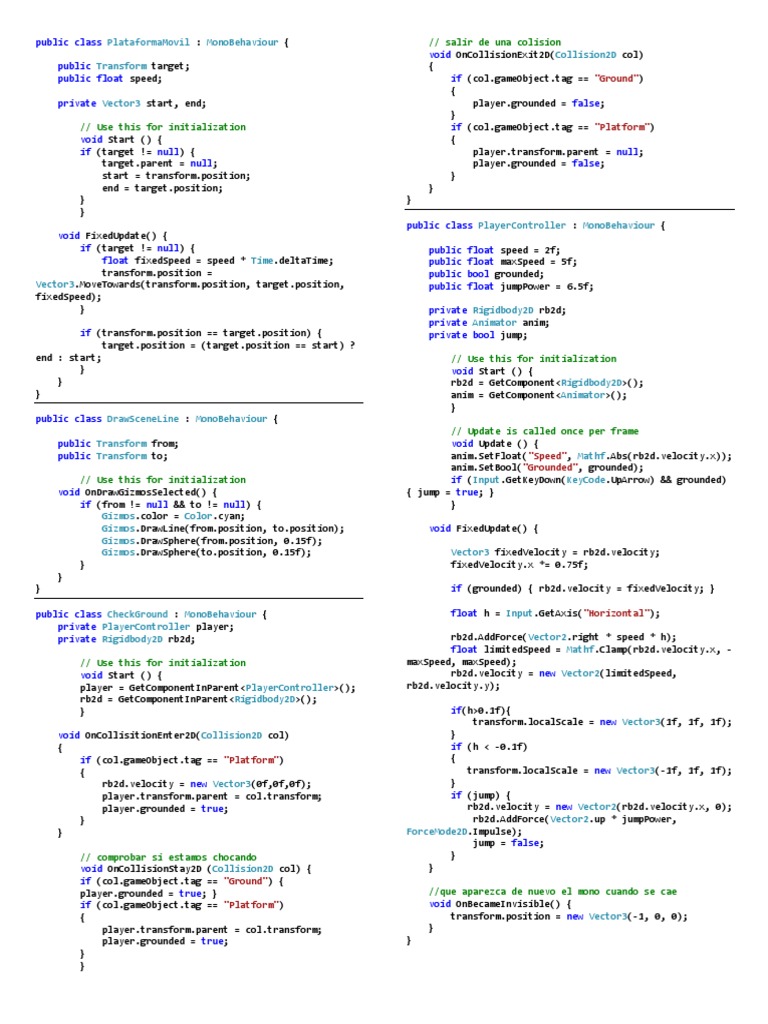 Codigo Unity Business