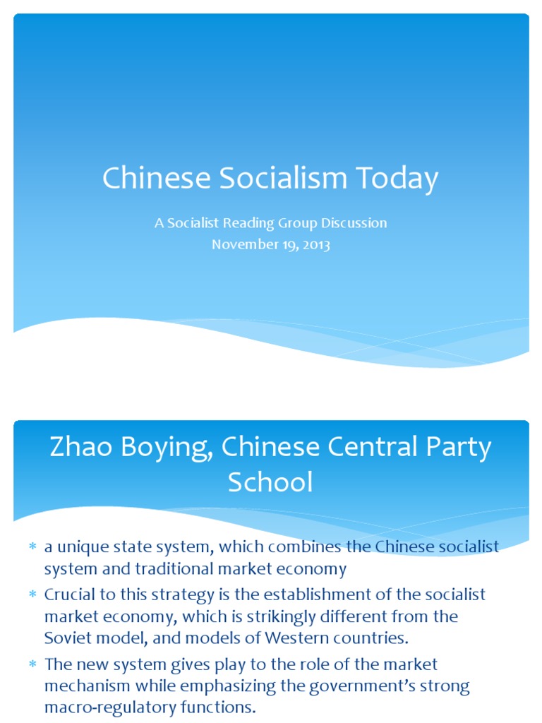 Understanding Chinese Socialism Today | PDF | Communist Party Of China ...