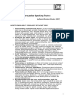 Persuasive Topics PDF