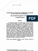 Comparação Dos Métodos de Determinação Da Umidade Do Solo para Fins de Irrigação