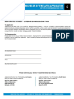 Bfa Recommendation Form