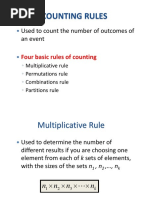 Counting Rules: Used To Count The Number of Outcomes of An Event