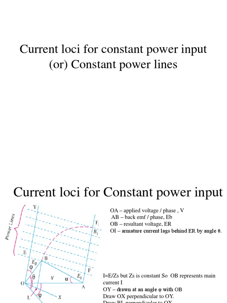 Current Loci for Constant Power | PDF