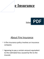 Fire Insurance: Submitted BY