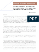 Influencias de Georg Groddeck en La Practica Clinica de Sandor Ferenczi