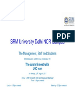 SRM University Delhi NCR Campus: The Management, Staff and Students