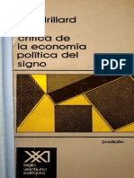 Baudrillard Jean - Critica de La Economia Politica Del Signo