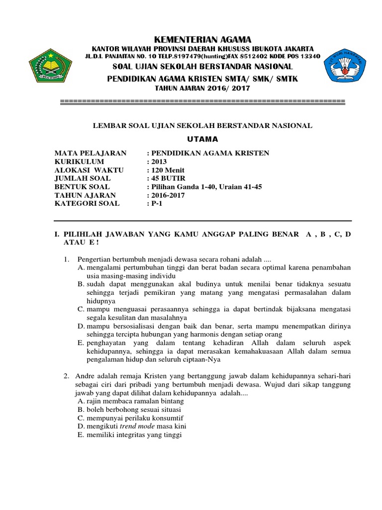17 Contoh Soal Bahasa Indonesia Usbn Smk Kumpulan 17 Contoh Soal Bahasa Indonesia Usbn Smk Kumpulan