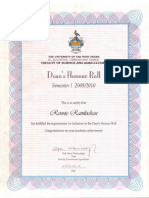University of The West Indies-Deans Honor Roll