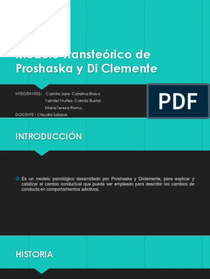 9modelo Tranteorico de Prochaska y Diclemente | PDF | Autoeficacia |  Comportamiento