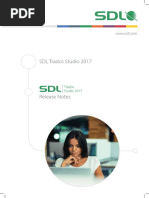 SDL Trados Studio 2017 Release Notes