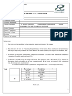 Trainee's Evaluation Form
