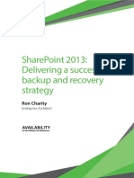 SharePoint 2013 Delivering A Successful Backup and Recovery Strategy