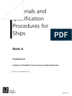 Materials and Qualification Procedures For Ships: Book A