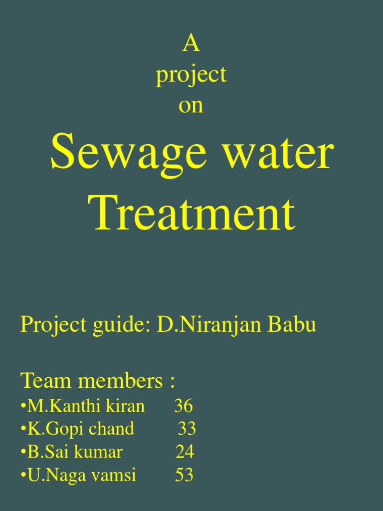 Sewage Water Treatment Project Guide | PDF