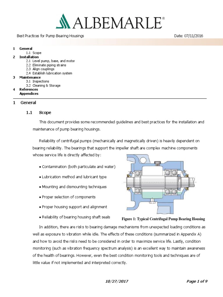 Pump Bearing Housing PDF Bearing (Mechanical) Lubricant