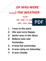 Use of Was-Were and The Weather