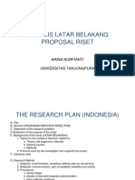 Menulis Latar Belakang Proposal Riset: Arina Nurfianti Universitas Tanjungpura