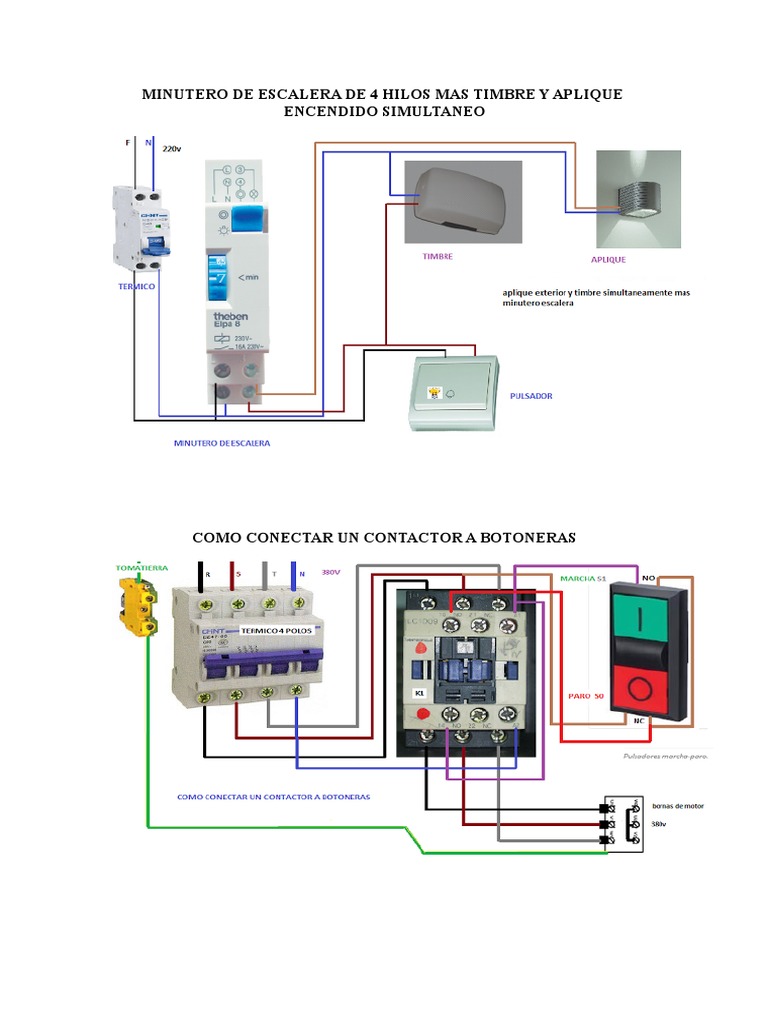 minutero escalera con contactor  Instalación electrica, Esquemas  electricos, Electricidad